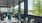a living room with a large glass door